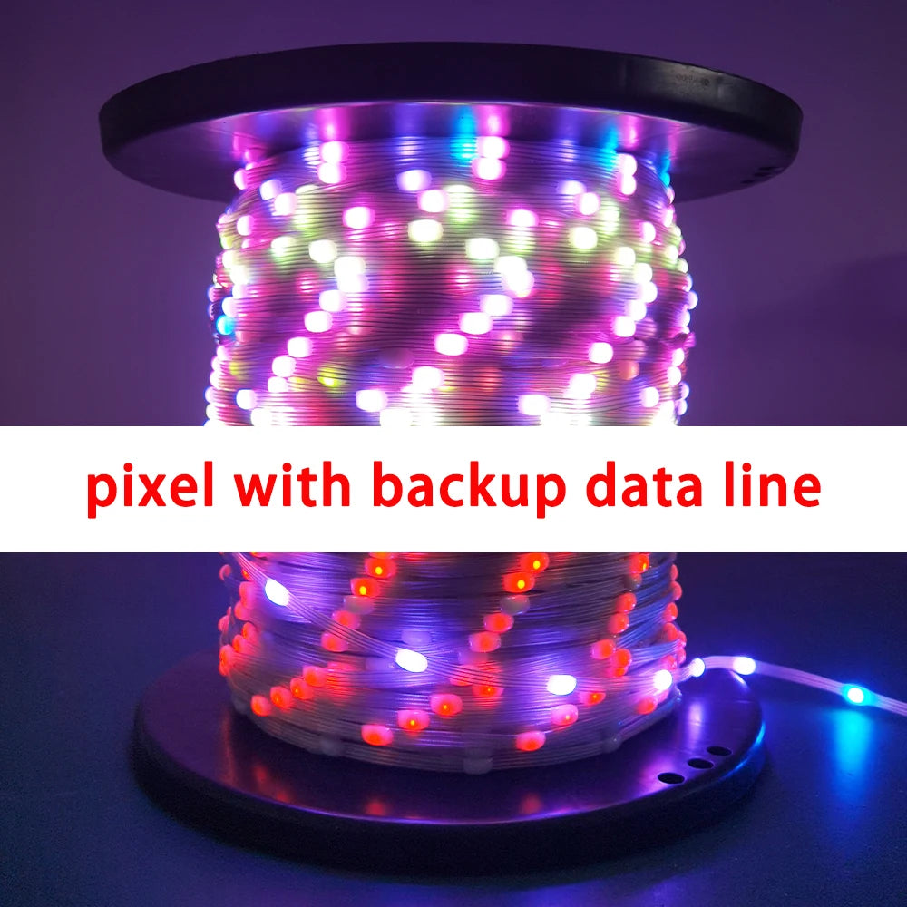 WS2815 Pebble String LEDs 10cm Transparent Wire